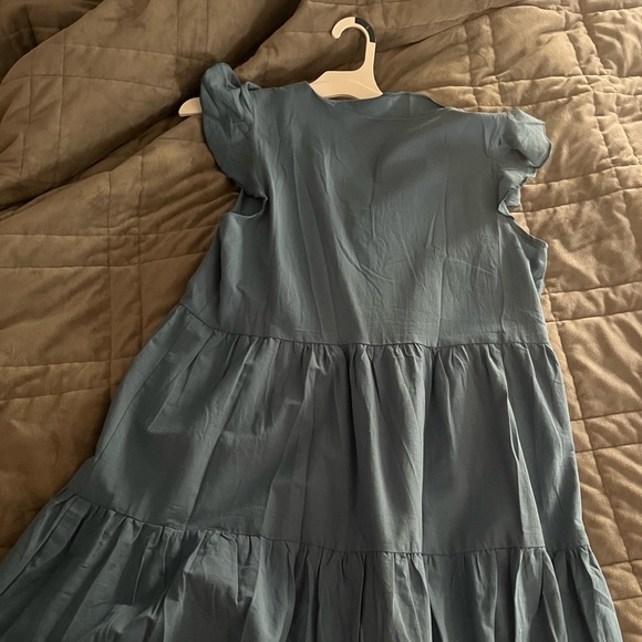 Blue cuff sleeve dress - Picture 2 of 4
